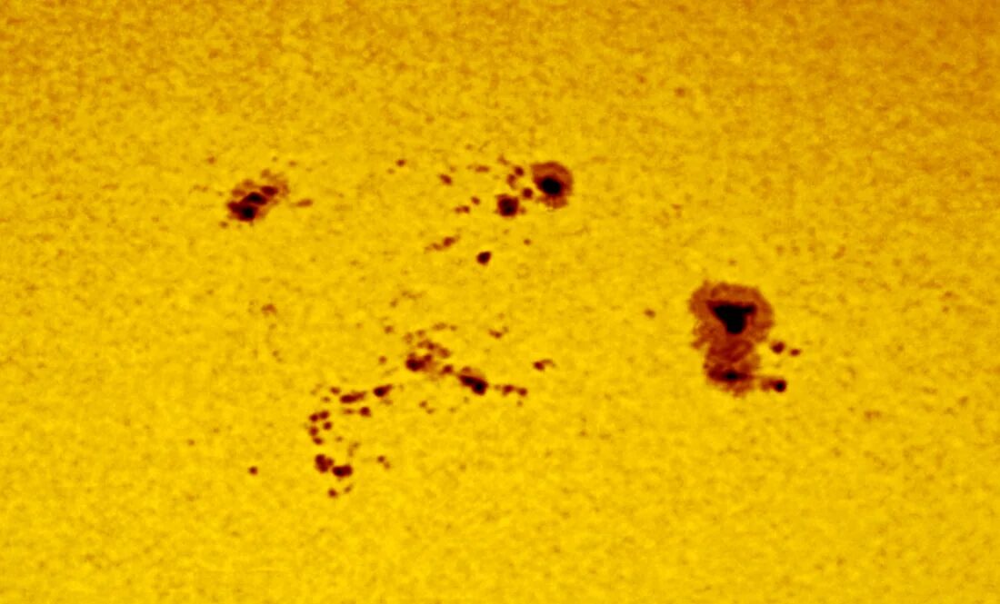 Solar sunspot photograph