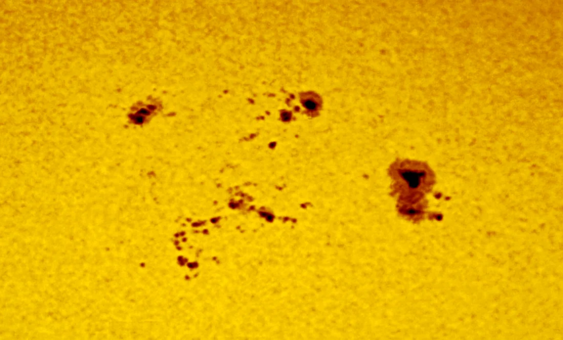 Solar sunspot photograph